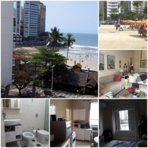 Guarujá SP Pitangueiras Apto pé na areia